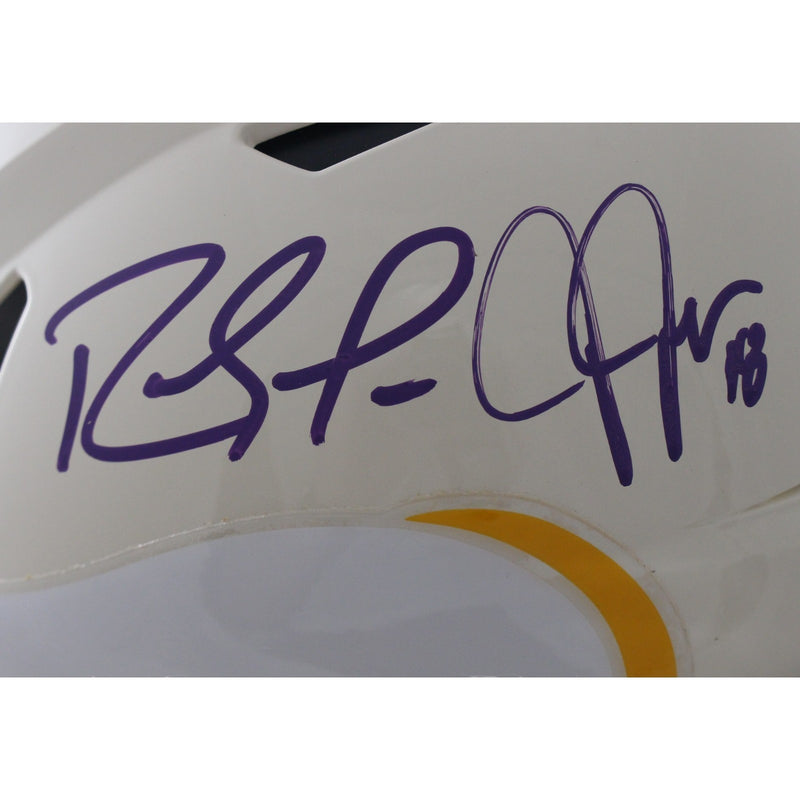 Randy Moss & Justin Jefferson Signed Minnesota Vikings SpeedFlex Helmet