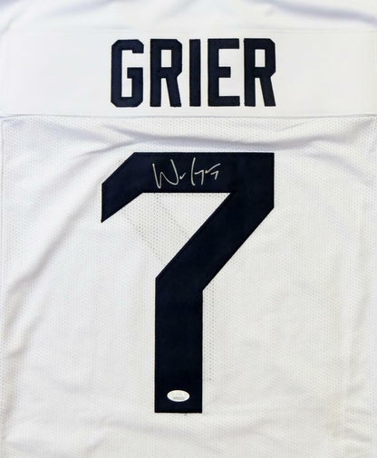Will Grier Autographed White Custom College Style Jersey