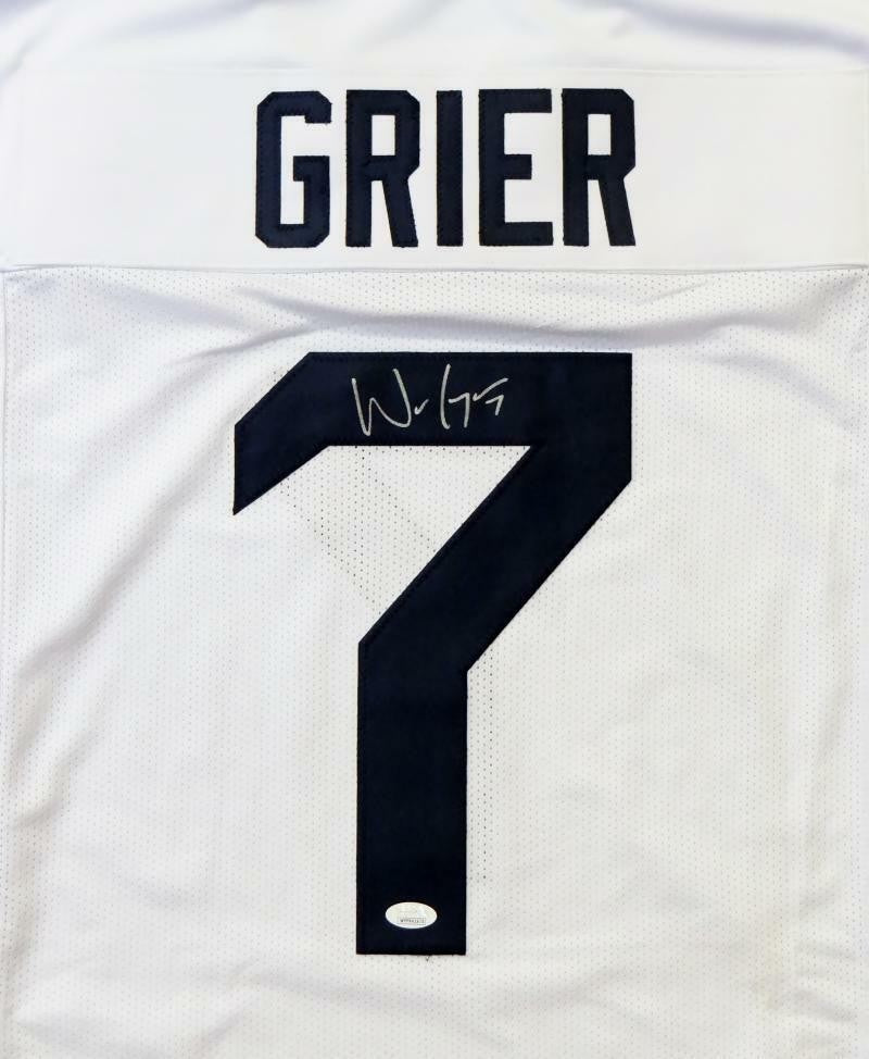 Will Grier Autographed White Custom College Style Jersey