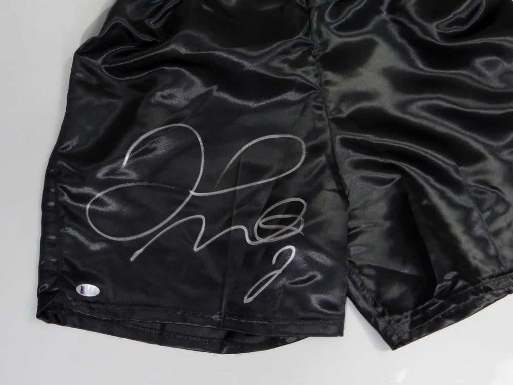 Floyd Mayweather Autographed Black Custom Boxing Trunks