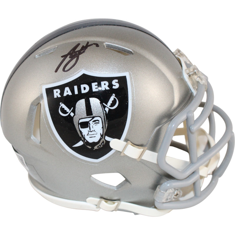 Ashton Jeanty Signed Las Vegas Raiders Flash Mini Helmet (Beckett Witnessed)