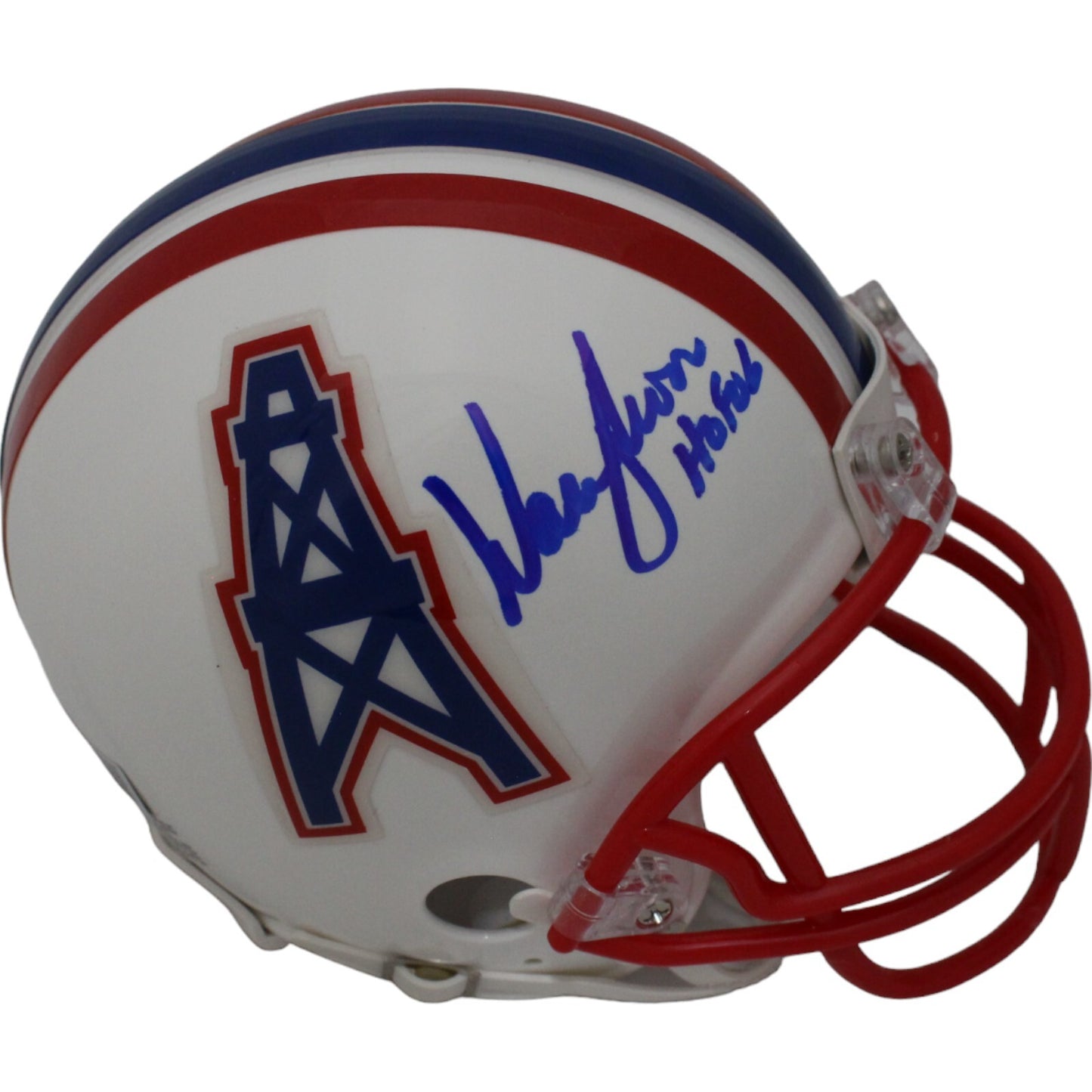 Warren Moon Signed Houston Oilers Throwback VSR4 Mini Helmet