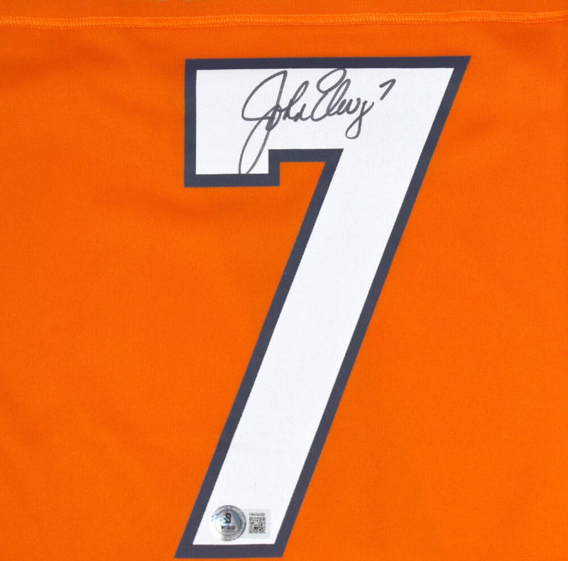 John Elway Signed Denver Broncos Black Nike Game Jersey