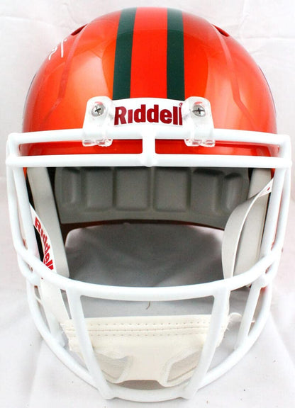 Ray Lewis Signed Miami Hurricanes Riddell Flash Full Size Helmet