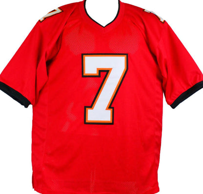 Leonard Fournette Signed Red Custom Jersey