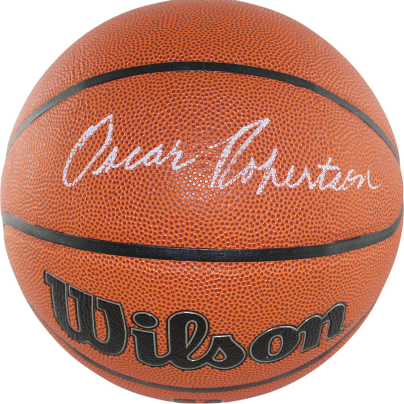 Oscar Robertson Autographed Milwaukee Bucks Wilson I/O Basketball