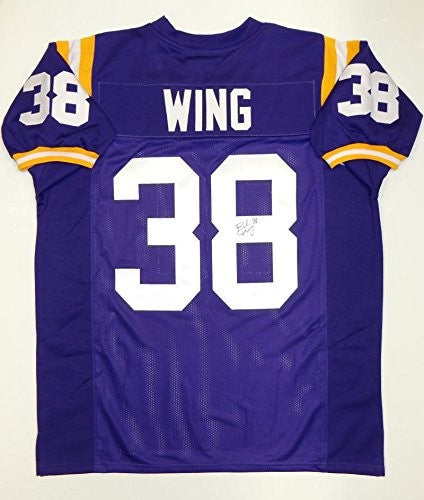 Brad Wing Autographed Purple Custom Jersey