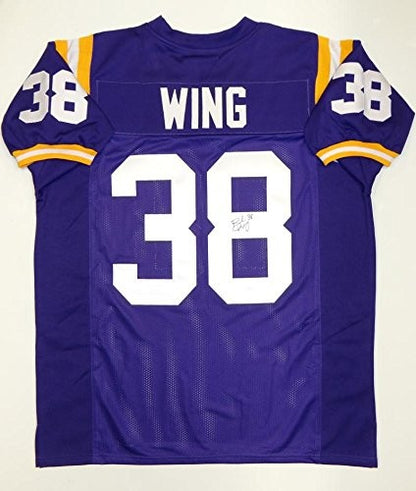 Brad Wing Autographed Purple Custom Jersey
