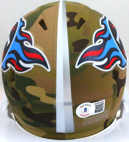 AJ Brown Signed Tennessee Titans Camo Speed Mini Helmet