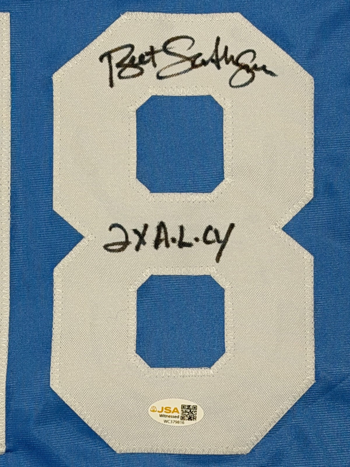 Bret Saberhagen Signed Kansas City Royals Custom Jersey (2x AL CY)