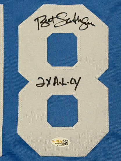 Bret Saberhagen Signed Kansas City Royals Custom Jersey (2x AL CY)