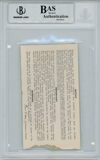 Brooks Robinson Autographed 1970 World Series Game 1 Ticket BAS Slabbed