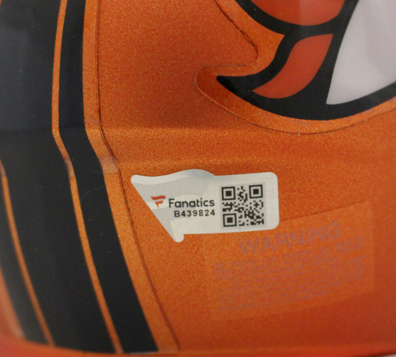 Russell Wilson Denver Broncos Blaze Speed Mini Helmet Autographed