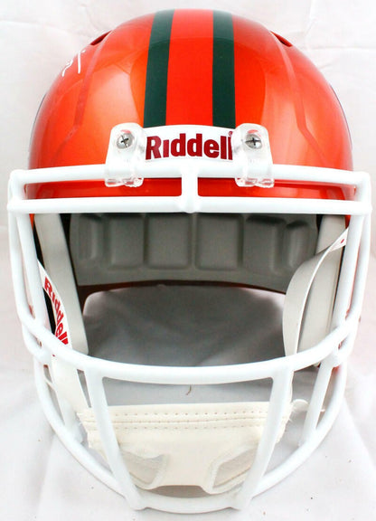 Ray Lewis Signed Miami Hurricanes Riddell Flash Full Size Helmet