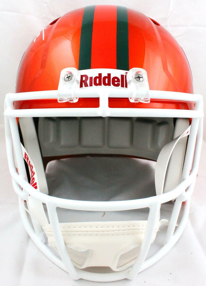 Ray Lewis Signed Miami Hurricanes Riddell Flash Full Size Helmet