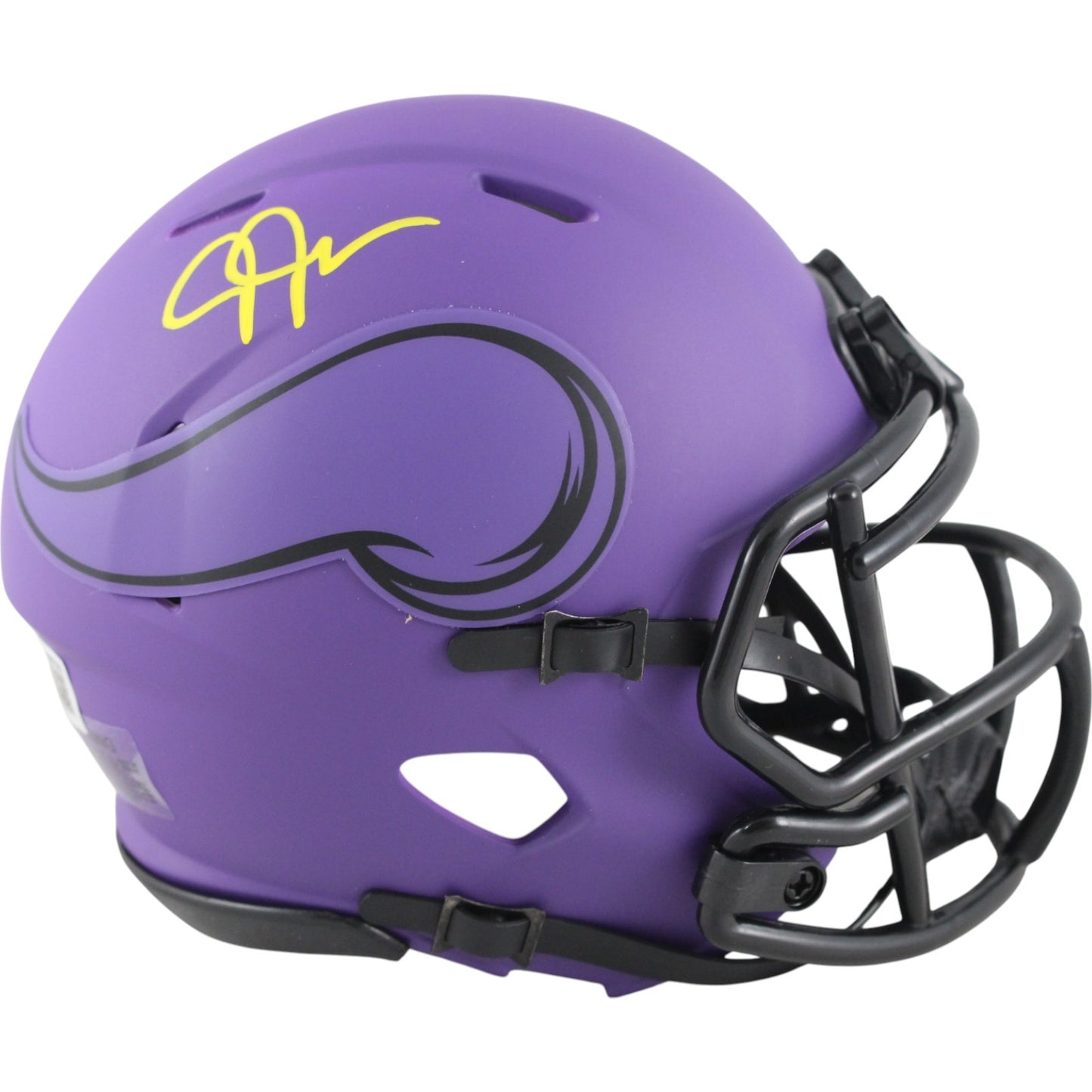 Justin Jefferson Minnesota Vikings Autographed Rave Mini Helmet