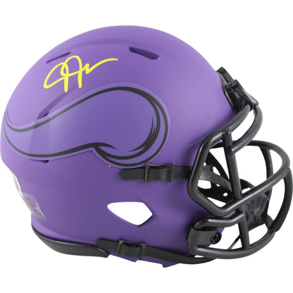 Justin Jefferson Minnesota Vikings Autographed Rave Mini Helmet