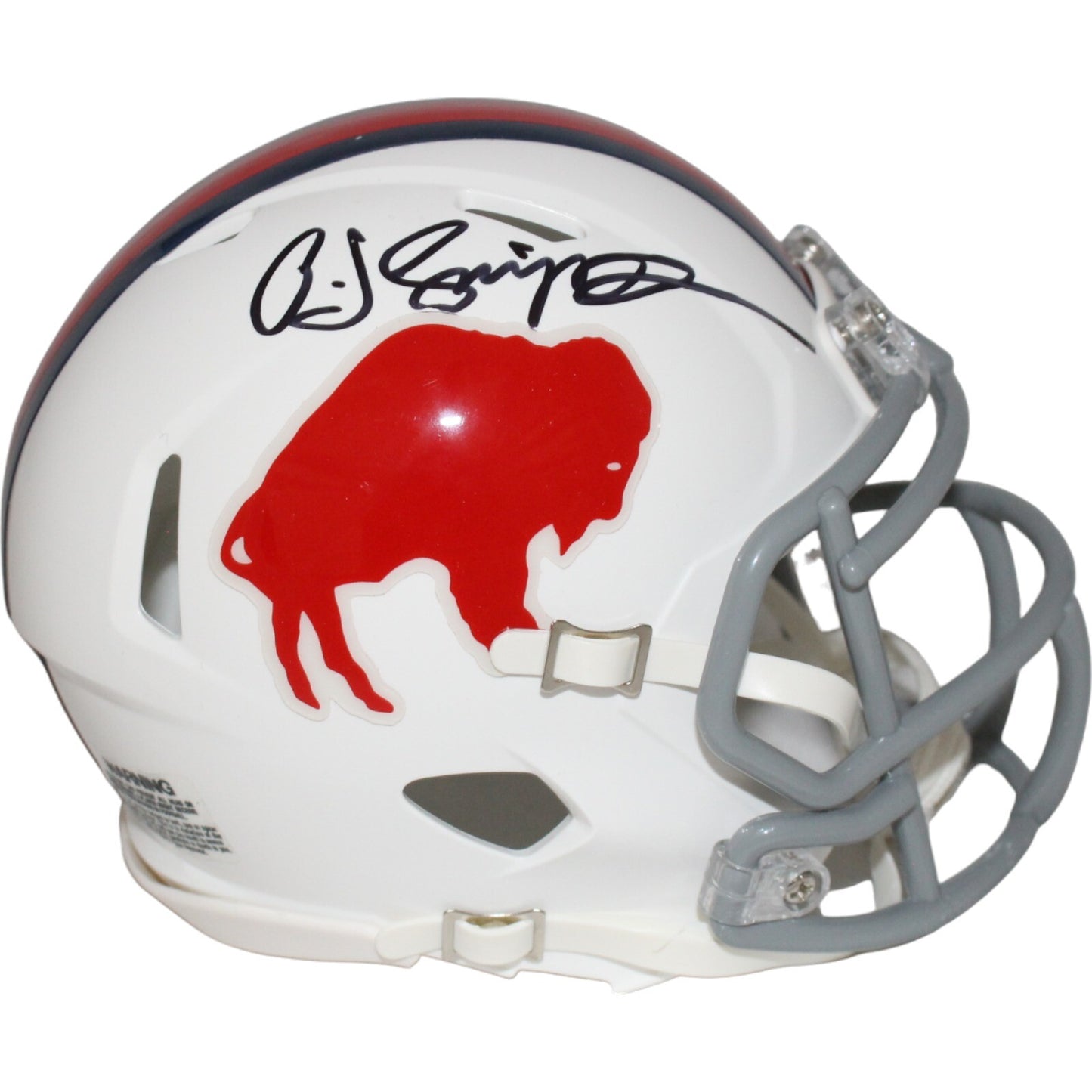 OJ Simpson Signed Buffalo Bills Throwback Mini Helmet (JSA)