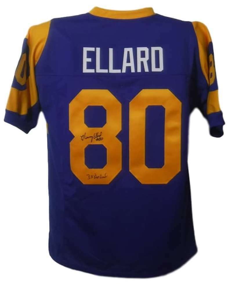 Henry Ellard Signed Los Angeles Rams Custom Jersey (3x Pro Bowl)