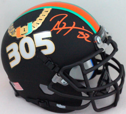 Ray Lewis Signed Miami Hurricanes 305 Edition Mini Helmet