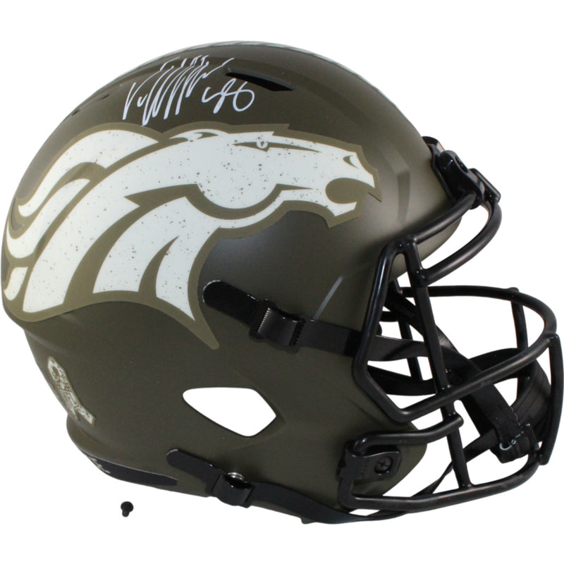 Von Miller Autographed Denver Broncos 2022 Salute to Service Full Size Helmet