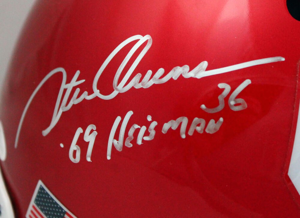 Jason White, Steve Owens & Billy Sims Signed Oklahoma Sooners Authentic Helmet