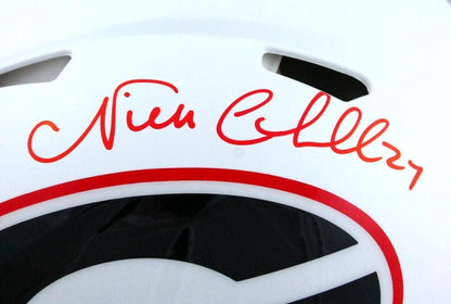 Nick Chubb Signed Georgia Bulldogs Full Size AMP Speed Authentic Helmet Beckett