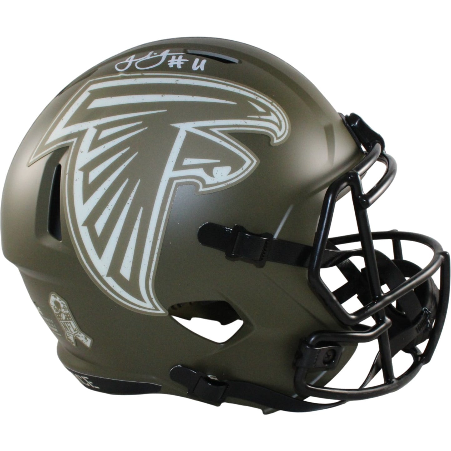 Julio Jones Signed Atlanta Falcons 2022 Salute to Service Full Size Helmet