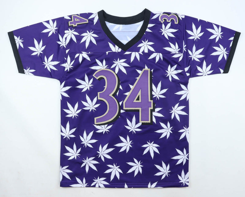 Ricky Williams Signed Baltimore Ravens Custom Weed Pattern Jersey