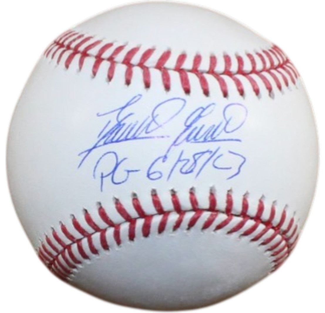 Domingo German Signed New York Yankees OML Baseball "PG" Inscription