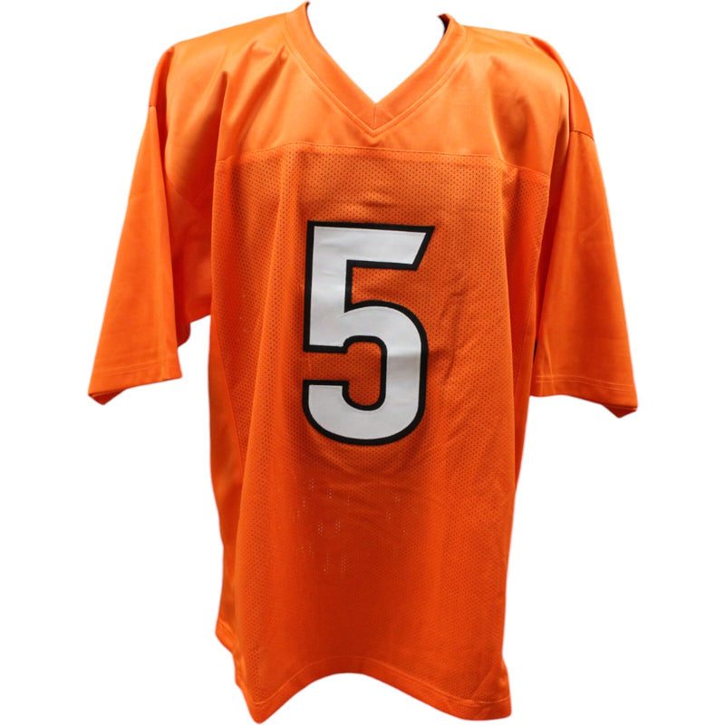 Tee Higgins Signed Orange Pro Style Custom Jersey (Beckett COA)