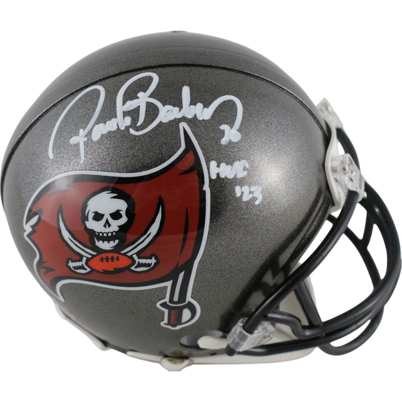 Ronde Barber Signed Tampa Bay Buccaneers VSR4 Throwback Mini Helmet HOF
