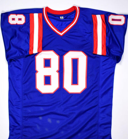 Phil McConkey Signed New York Giants Style Blue Jersey - SB Champs