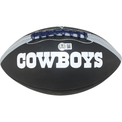 Deion Sanders Dallas Cowboys Autographed Black Logo Football (BAS)