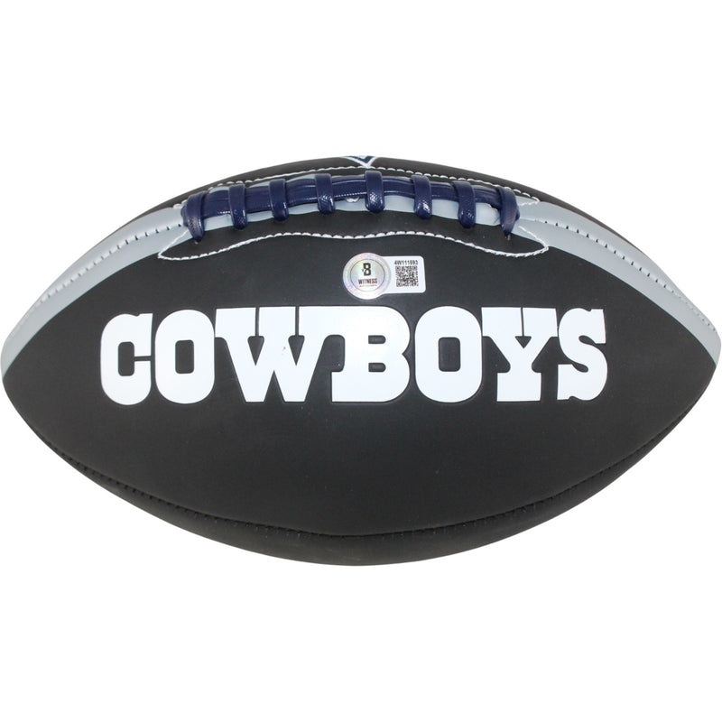 Deion Sanders Dallas Cowboys Autographed Black Logo Football (BAS)