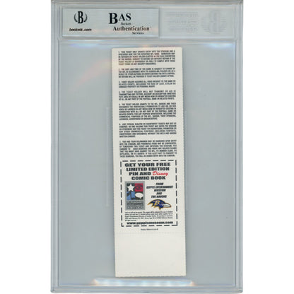Ray Lewis Autographed Baltimore Ravens Slabbed Full Ticket Stub (12/17/06)