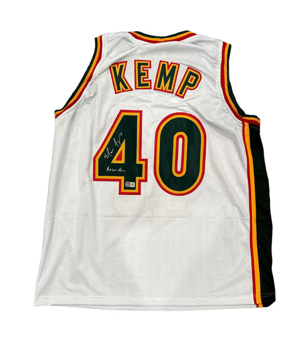 Shawn Kemp Signed Seattle Supersonics Custom Jersey "Reign Man" (BAS)