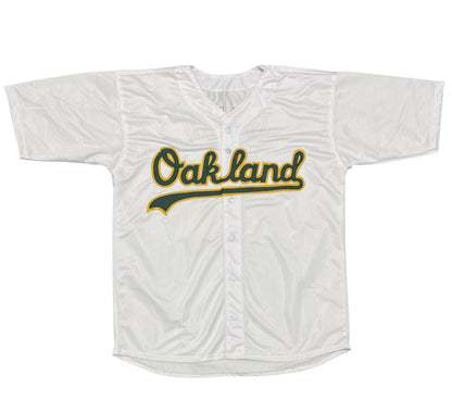 Jason Giambi Signed Oakland Athletics Custom Jersey (2000 MVP Inscription)