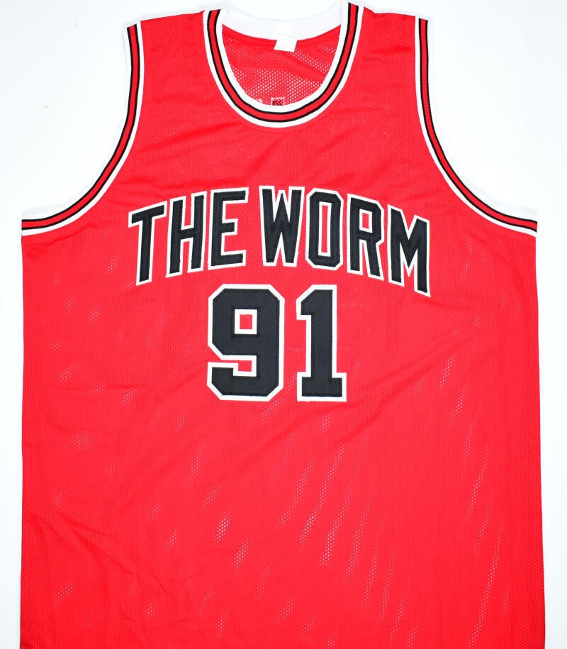 Dennis Rodman Autographed Red Custom Basketball Jersey