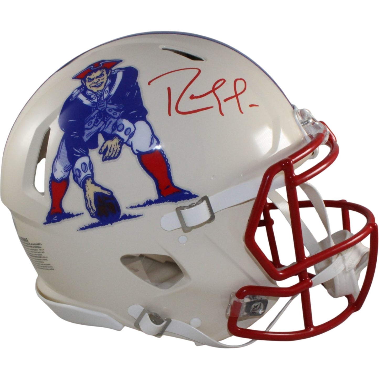 Randy Moss Autographed New England Patriots Full Size Authentic Retro Helmet