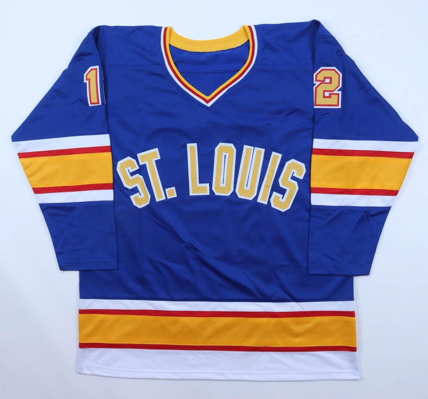 Adam Oates Signed St. Louis Blues Custom Stitched Hockey Jersey Beckett COA