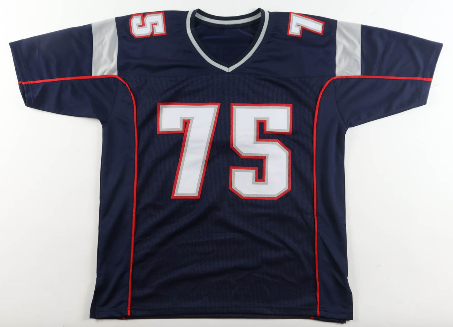 Vince Wilfork Signed New England Patriots Blue Custom Jersey