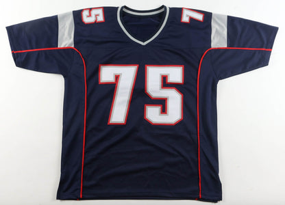 Vince Wilfork Signed New England Patriots Blue Custom Jersey