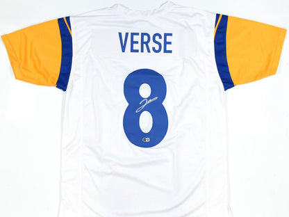 Jared Verse Signed Los Angeles Rams White Custom Jersey