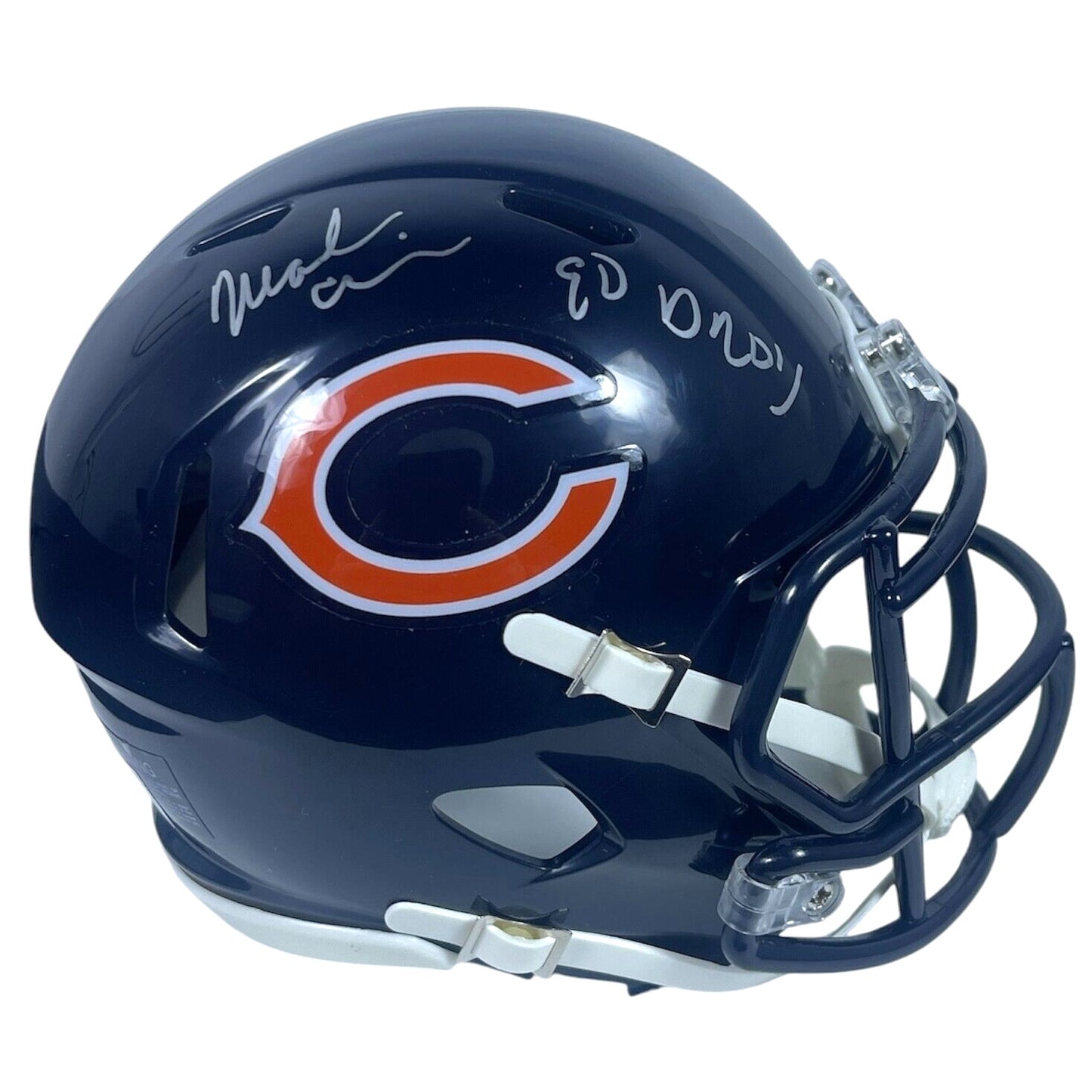 Mark Carrier Chicago Bears Signed Speed Mini Helmet '90 DROY Beckett