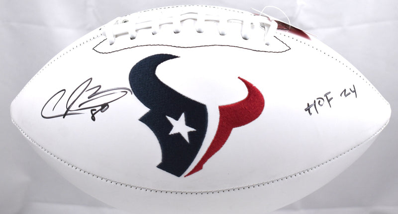Andre Johnson Autographed Houston Texans Logo Football (HOF)