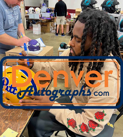 Patrick Jones Autographed Pittsburgh Panthers Full Size Speed Replica Helmet