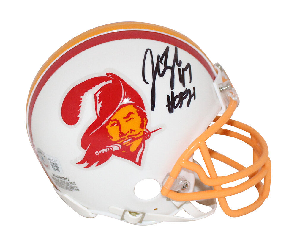 John Lynch Autographed Tampa Bay Buccaneers Throwback Mini Helmet HOF