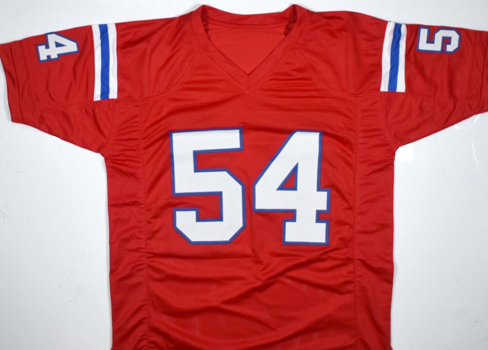 Tedy Bruschi Autographed New England Patriots Red Custom Jersey