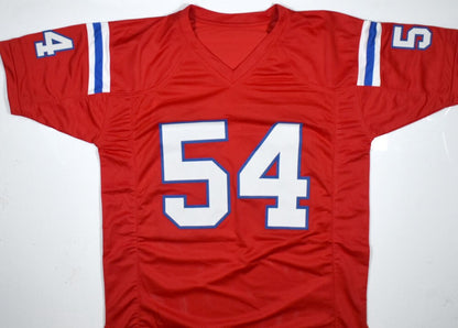 Tedy Bruschi Autographed New England Patriots Red Custom Jersey